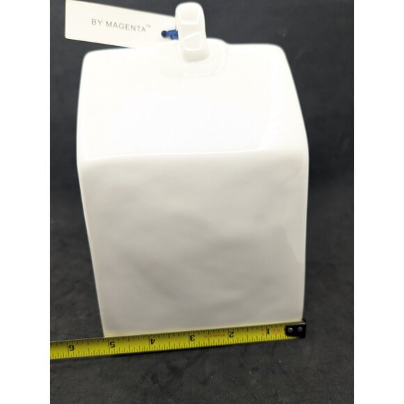 Rae Dunn PENTHOUSE Glossy White Square Ceramic Birdhouse New with tags - Picture 11 of 13